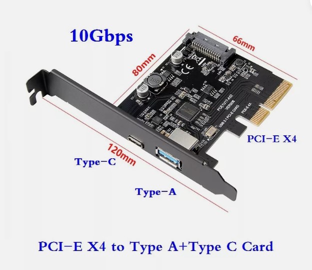 PCI-E PCI-E X4 PCI Express to USB 3.1