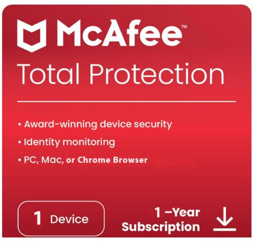 Mcafee Total Protection 1 Device 1 Year