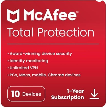 Mcafee Total Protection 10 Devices 1 Year